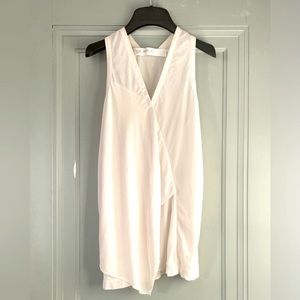 Yigal Azrouël Ivory Silk Sleeveless V-Neck Top Sz 2 *GUC*
